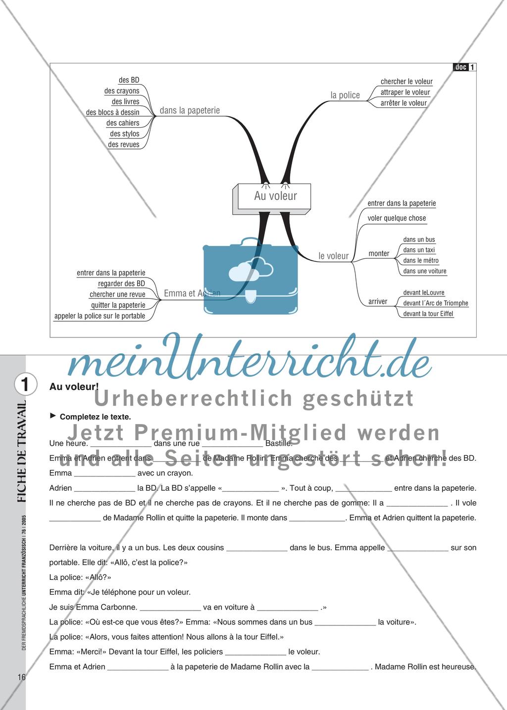 Au voleur! - BDs erstellen und auf der Schulhomepage veröffentlichen Preview 3
