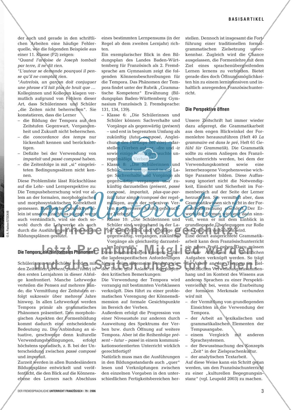 La couleur des temps - Anregungen für einen inhaltsorientierten Zugang zu den Tempora Preview 2