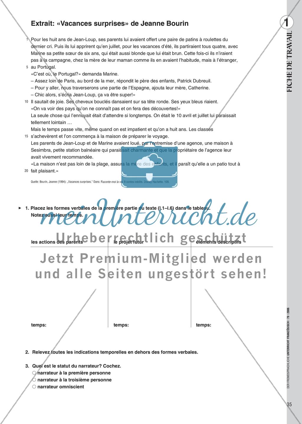 Tempusmarkierungen analysieren - Ein Beitrag zur Förderung der Lesekompetenz Preview 4