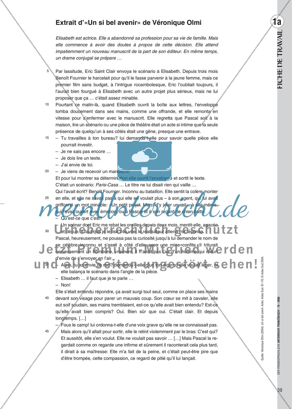Zeiten lernen heißt auch Zeiten analysieren - Das Textverstehen verbessern mit Véronique Olmi Preview 4