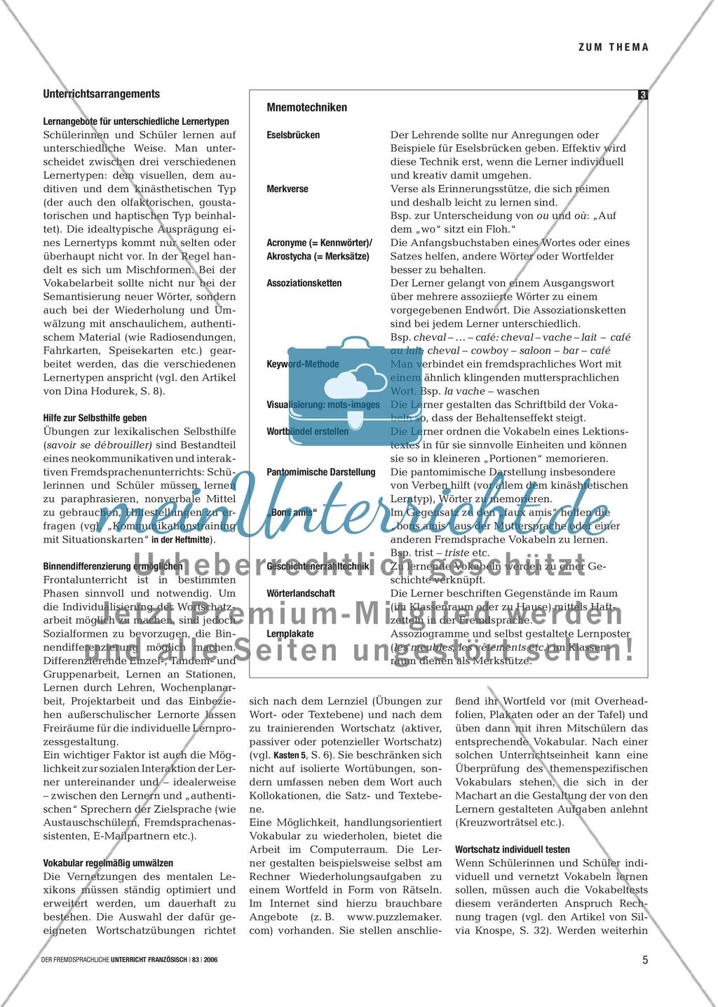 Wortschatzarbeit individuell Preview 4