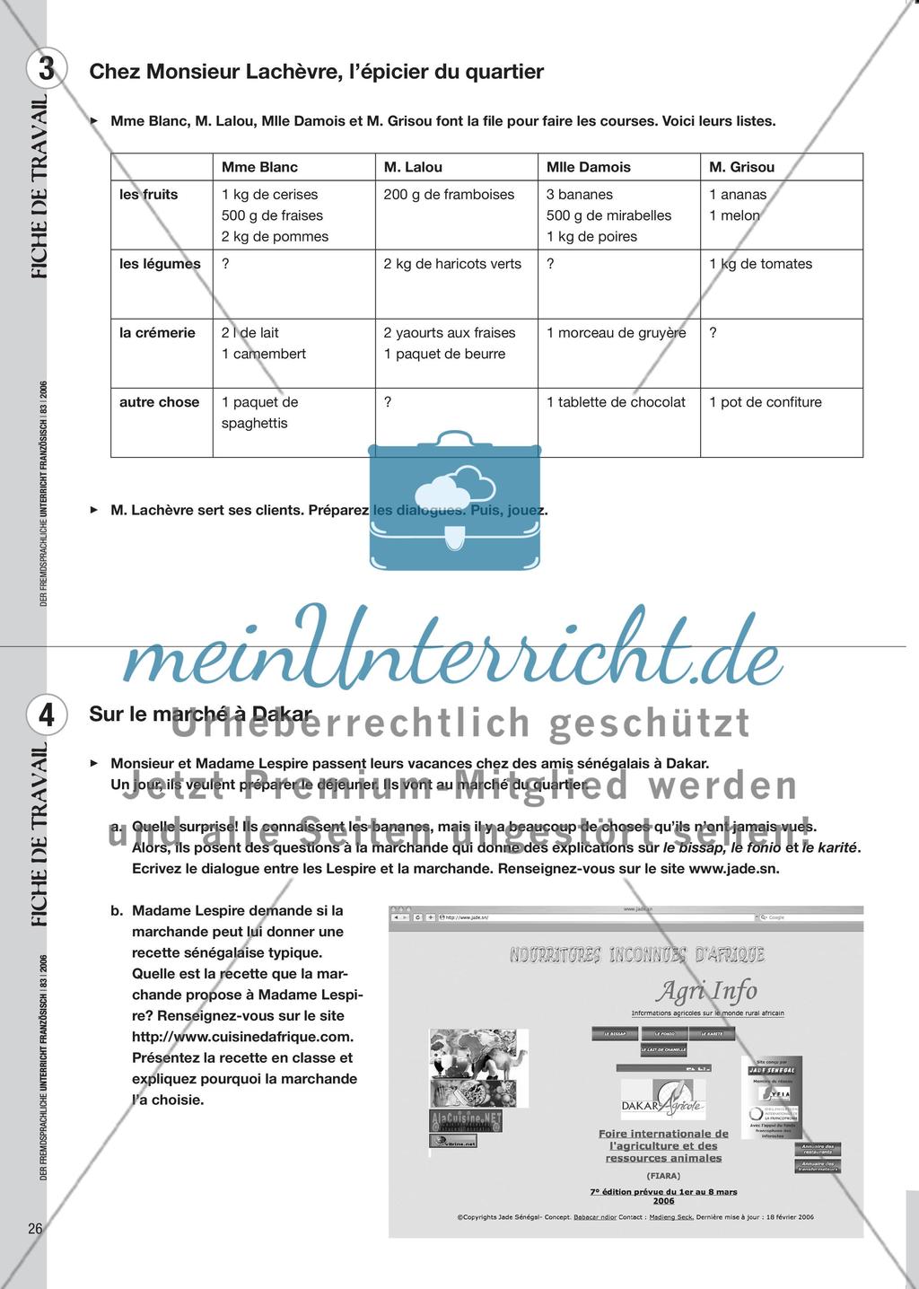 Faisons les courses pour la boum - Redemittel „faire les courses“ in einer Lernspirale üben Preview 5