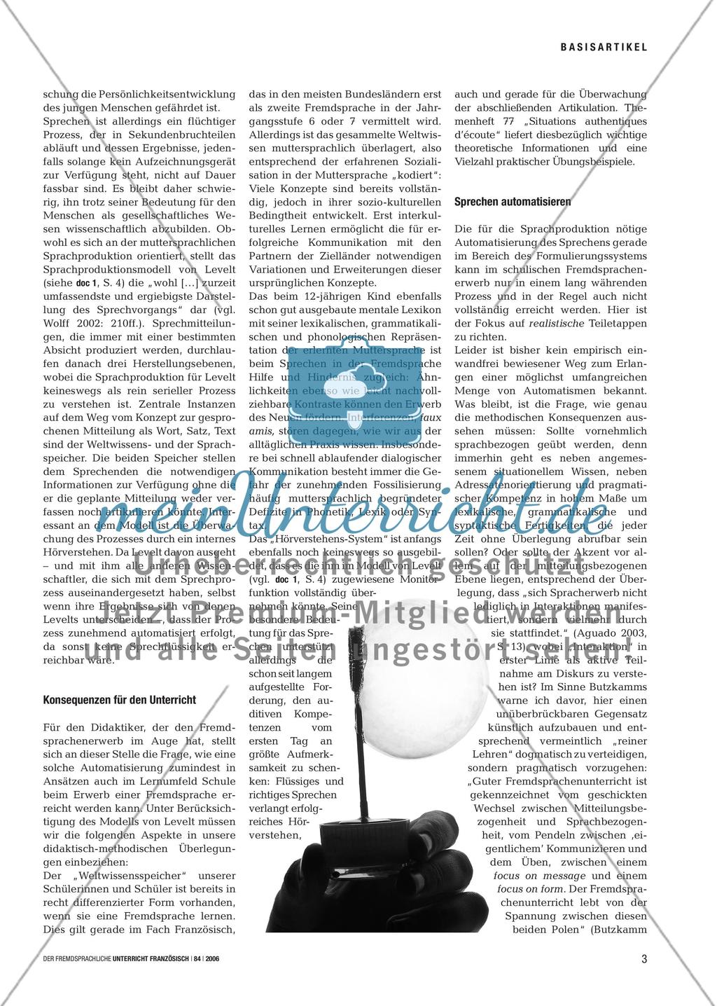 La pensée parle, est parlante - Sprechen fördern von Anfang an Preview 2