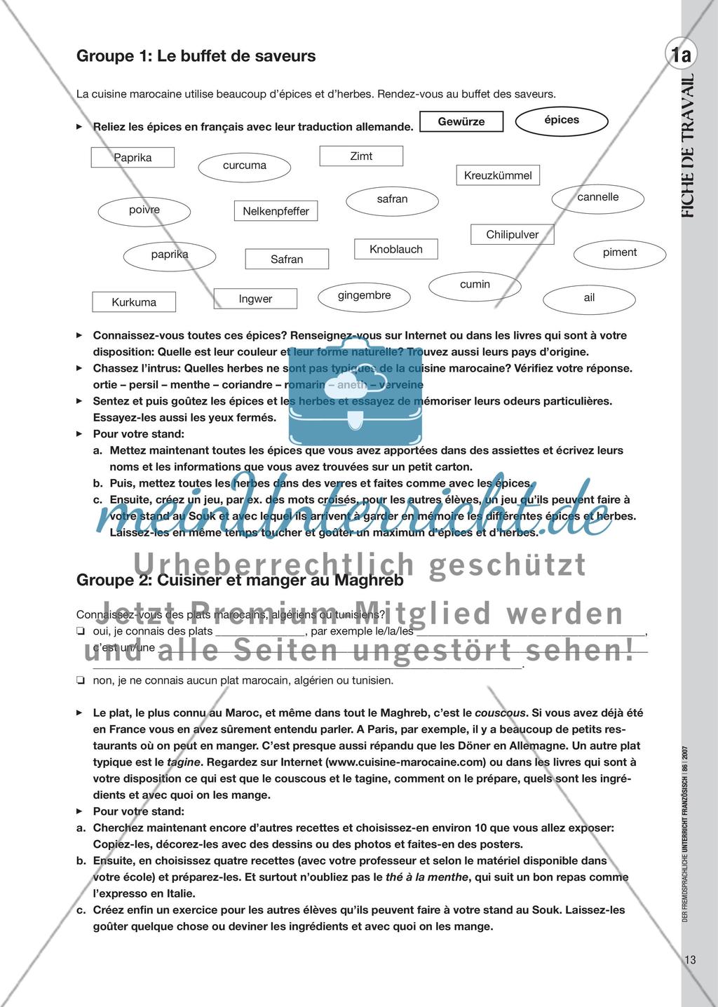 Hören, sehen, riechen, schmecken - Ein marokkanischer Souk im Klassenzimmer Preview 4