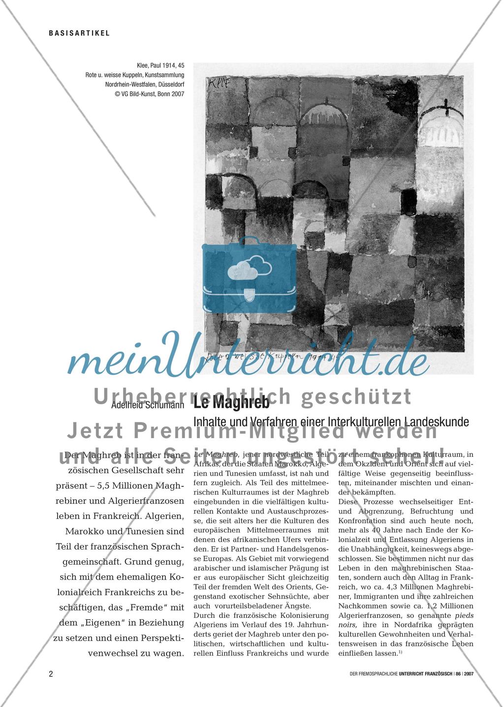 Le Maghreb - Inhalte und Verfahren einer Interkulturellen Landeskunde Preview 1