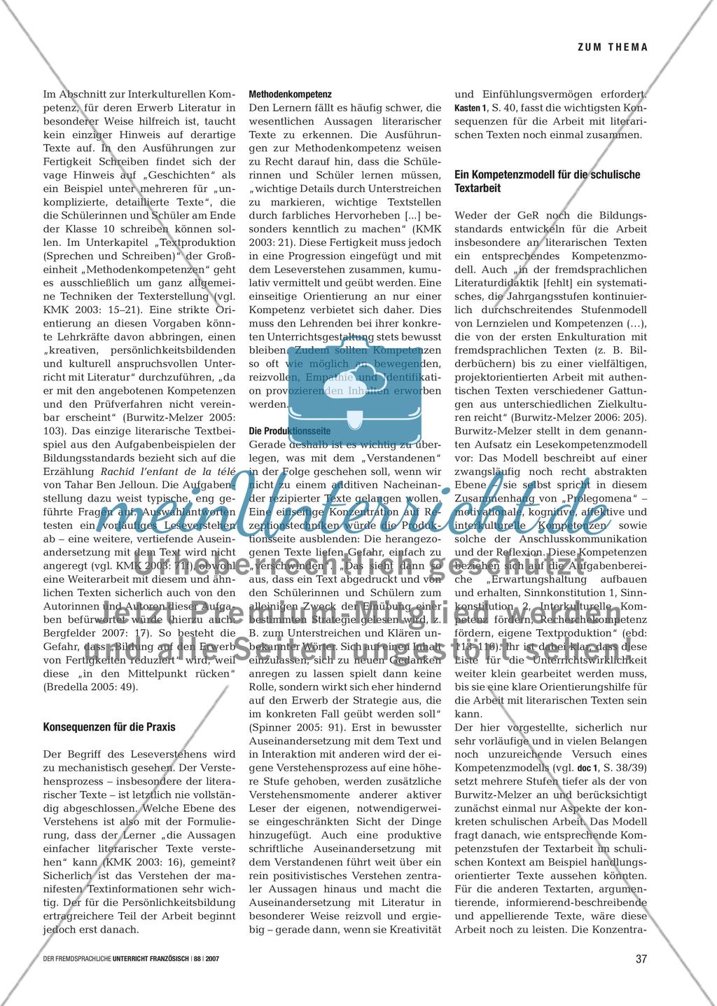 Die Lücke schließen - Versuch eines Kompetenzmodells zur Textarbeit Preview 2