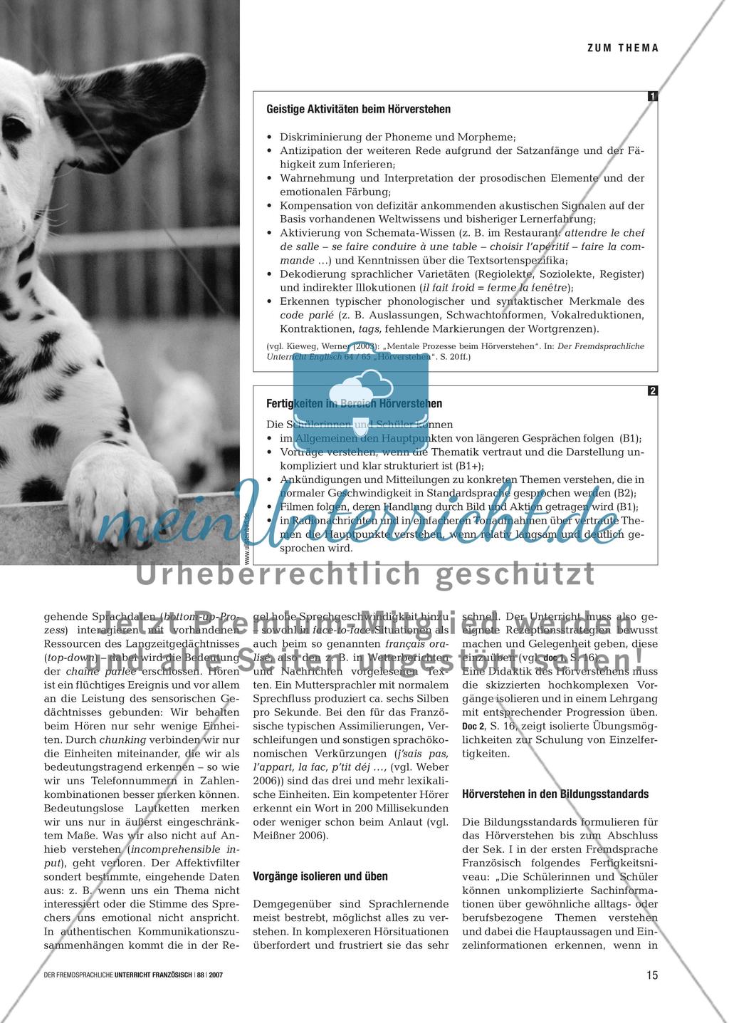 Ecoutez! - Standardorientierte Schulung und Überprüfung des Hörverstehens Preview 2