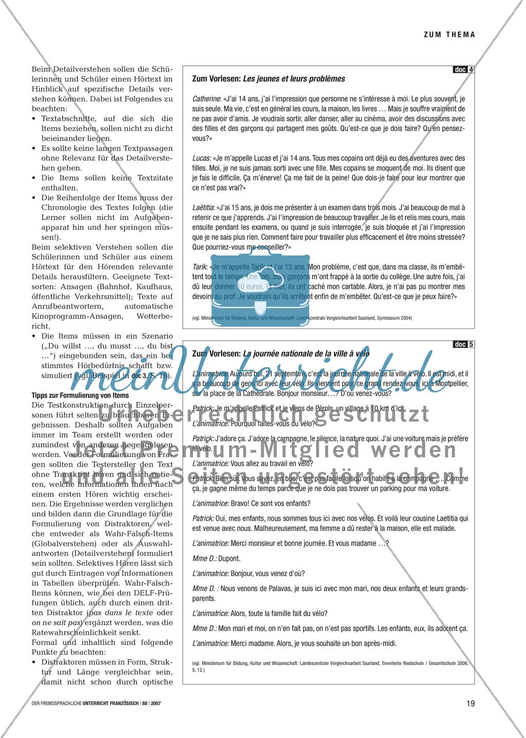 Ecoutez! - Standardorientierte Schulung und Überprüfung des Hörverstehens Preview 6