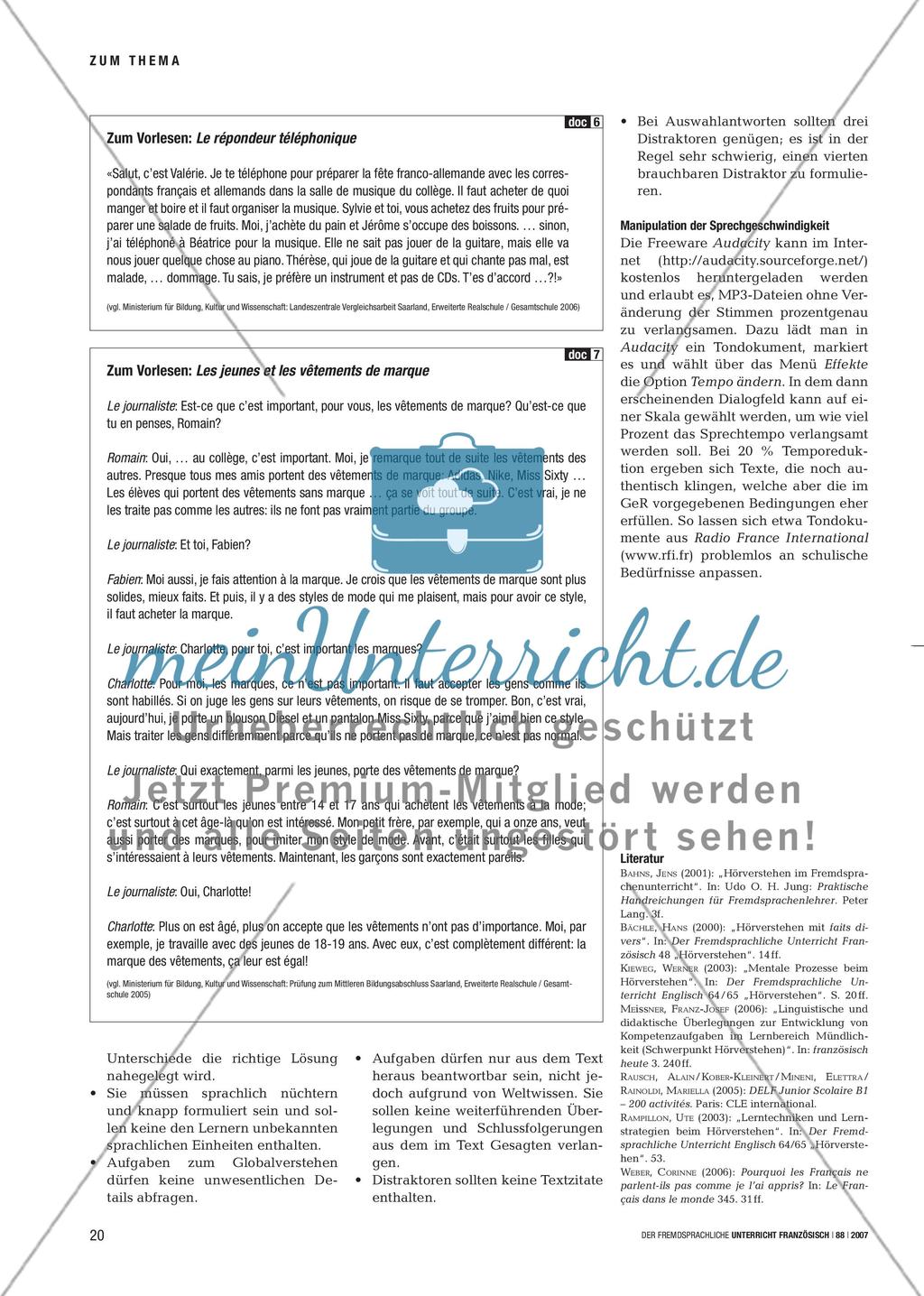 Ecoutez! - Standardorientierte Schulung und Überprüfung des Hörverstehens Preview 7