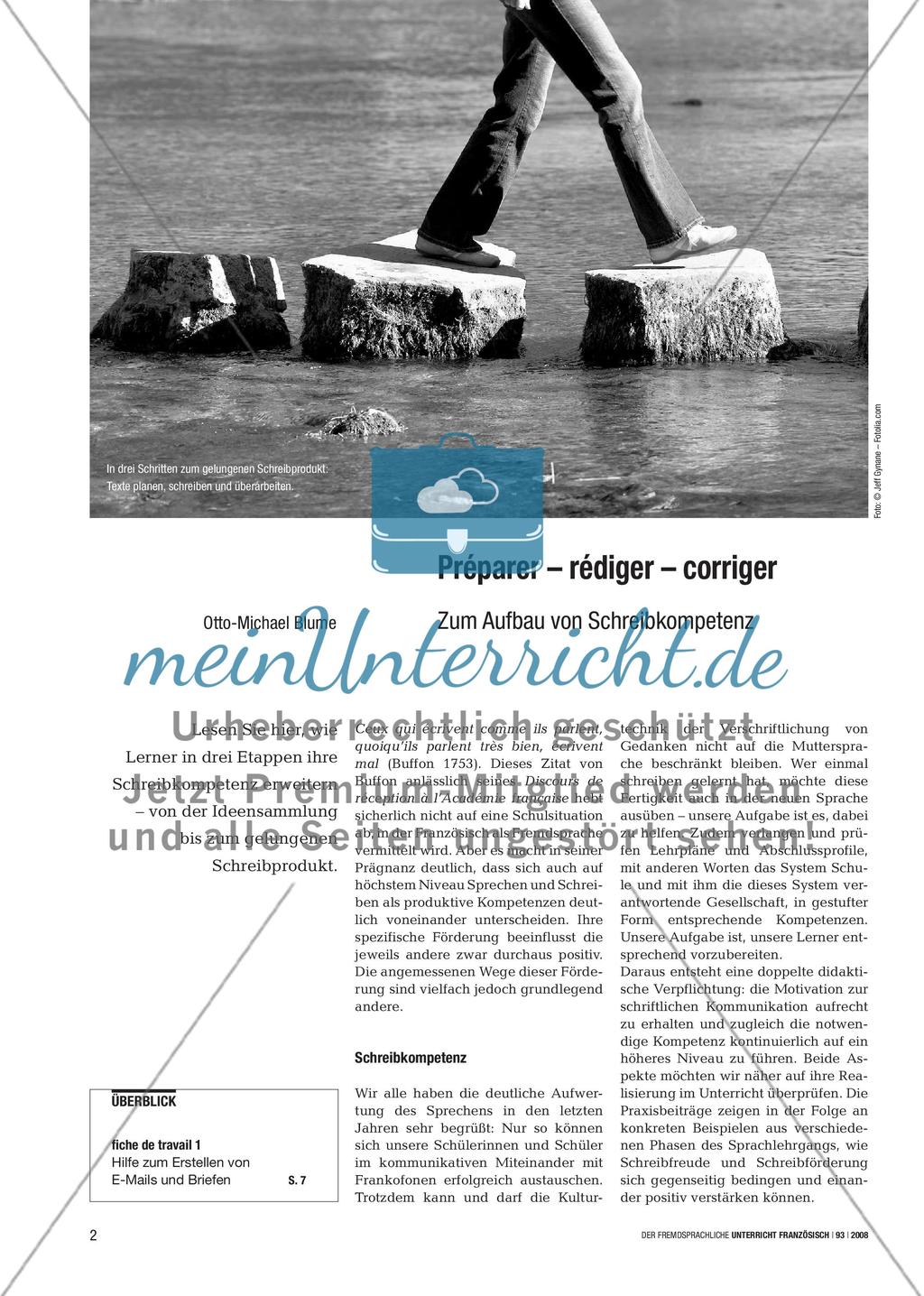 Préparer – rédiger – corriger- Zum Aufbau von Schreibkompetenz Preview 1