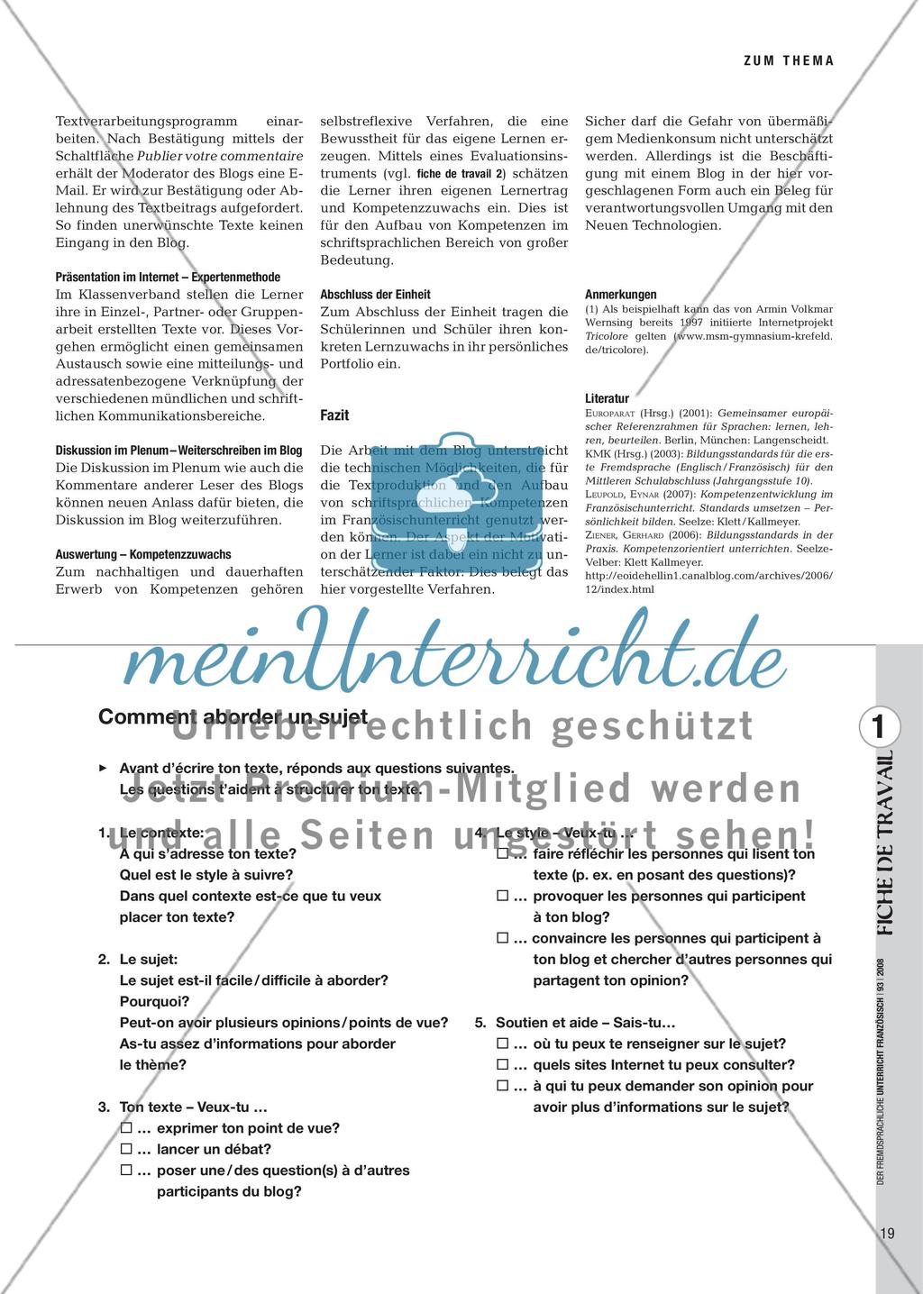 Je blogue, donc je suis - Weblogs für handlungsorientierte Schreibprozesse nutzen Preview 4