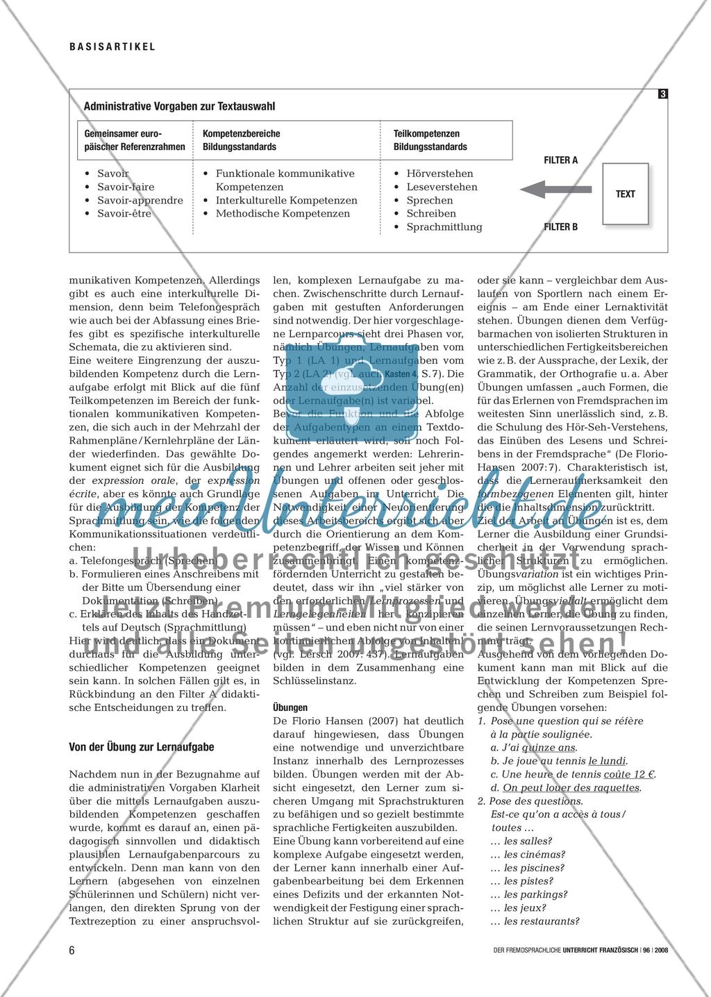 A chaque cours suffit sa tâche? - Bedeutung und Konzeption von Lernaufgaben Preview 5