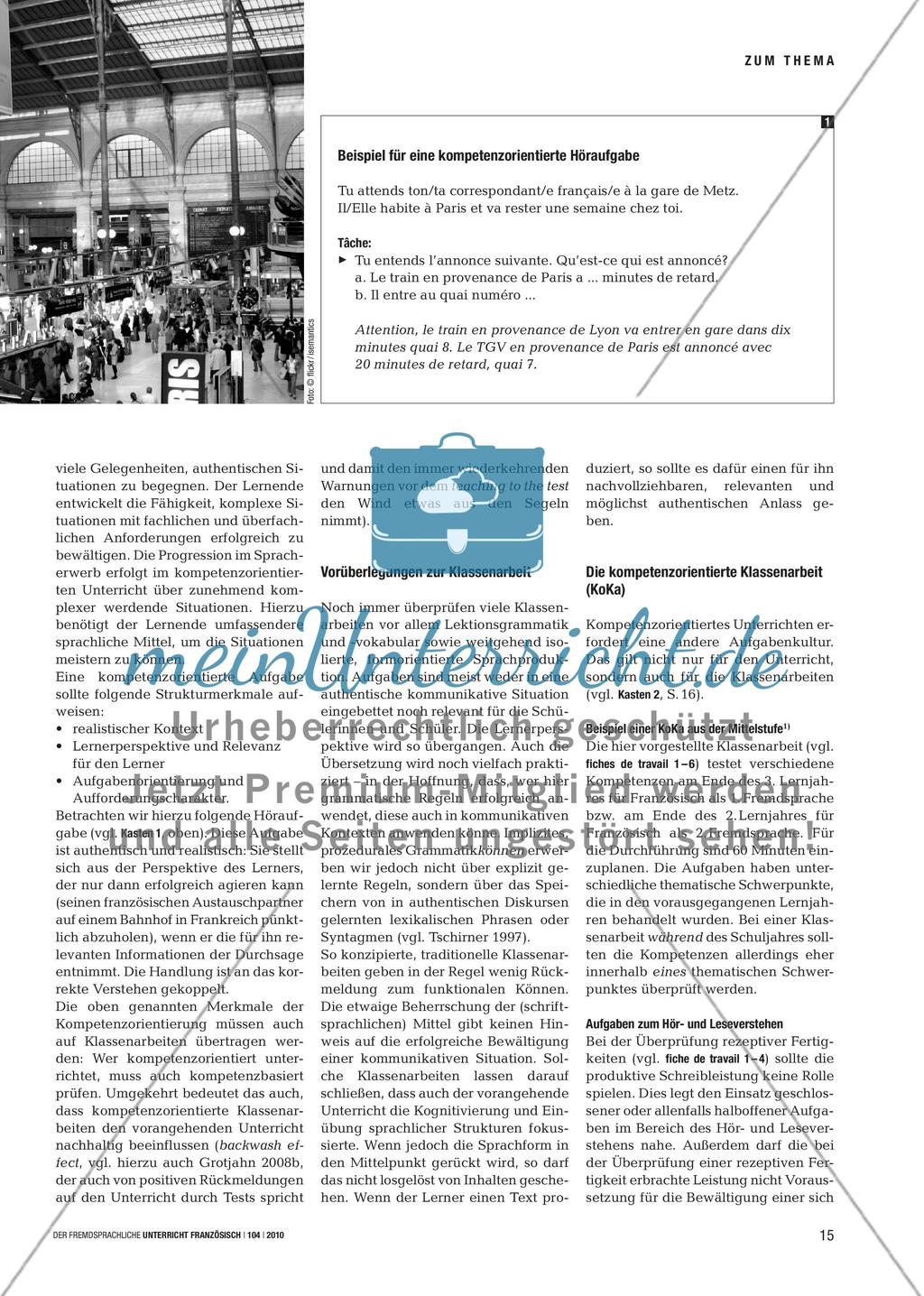 Die kompetenzorientierte Klassenarbeit - Neue Aufgabenformate zur Messung von kommunikativen Fertigkeiten Preview 2