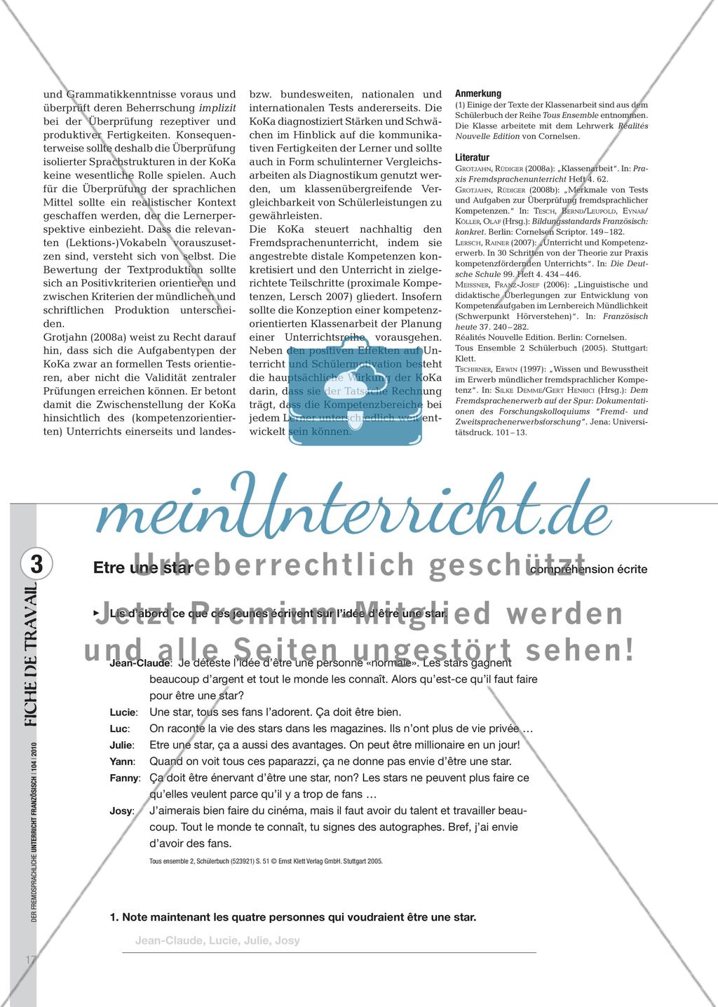 Die kompetenzorientierte Klassenarbeit - Neue Aufgabenformate zur Messung von kommunikativen Fertigkeiten Preview 4