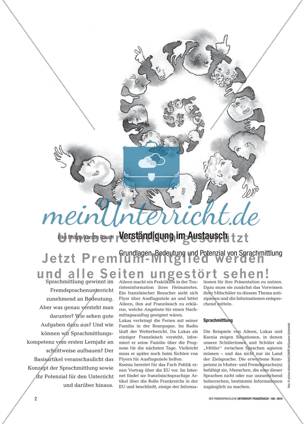 Verständigung im Austausch - Grundlagen, Bedeutung und Potenzial von Sprachmittlung Preview 1