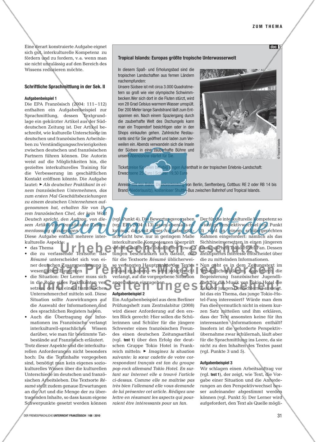 Sprachmittlungsaufgaben gestalten - Zum interkulturellen Potenzial von Sprachmittlung Preview 2