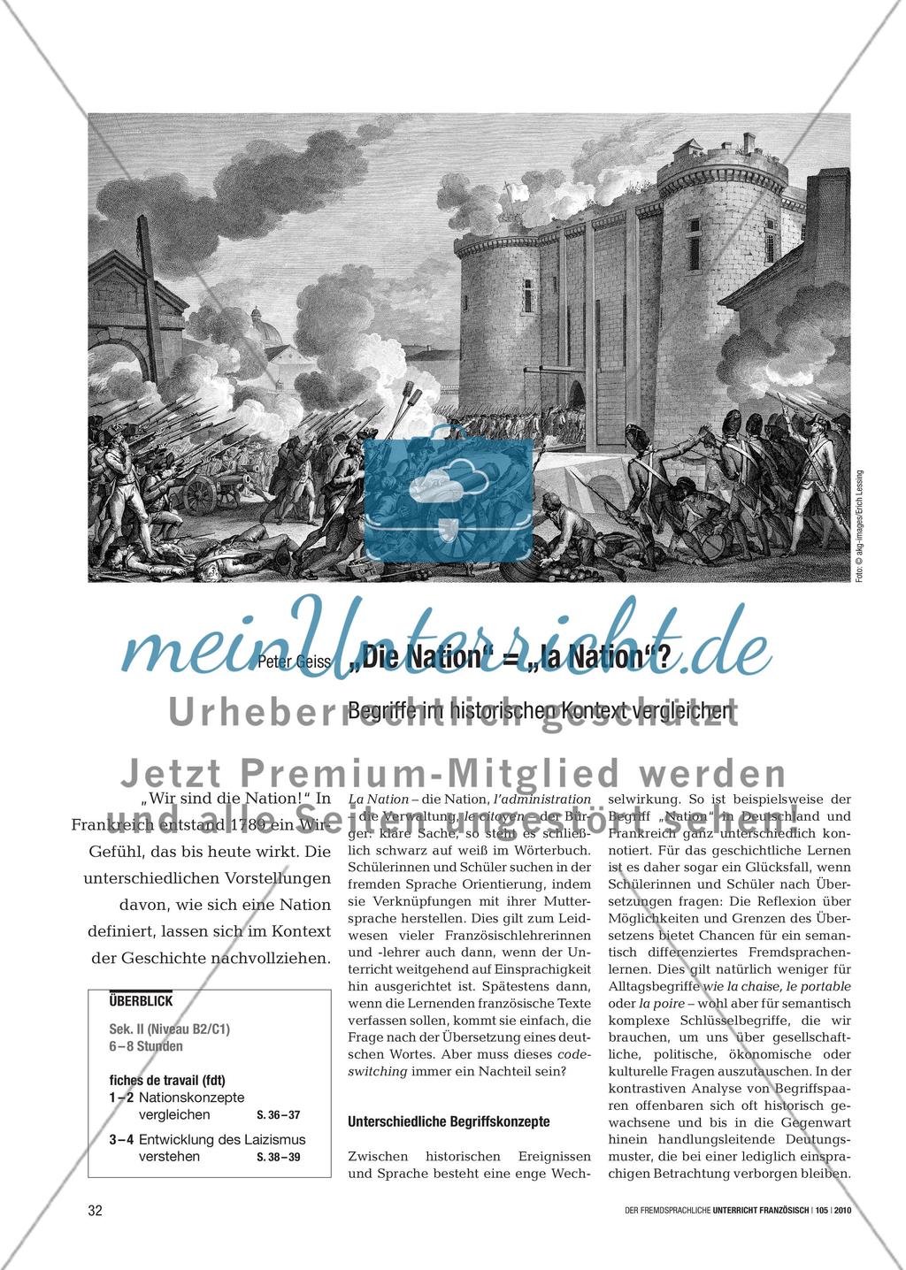 „Die Nation“ = „la Nation“? - Begriffe im historischen Kontext vergleichen Preview 1