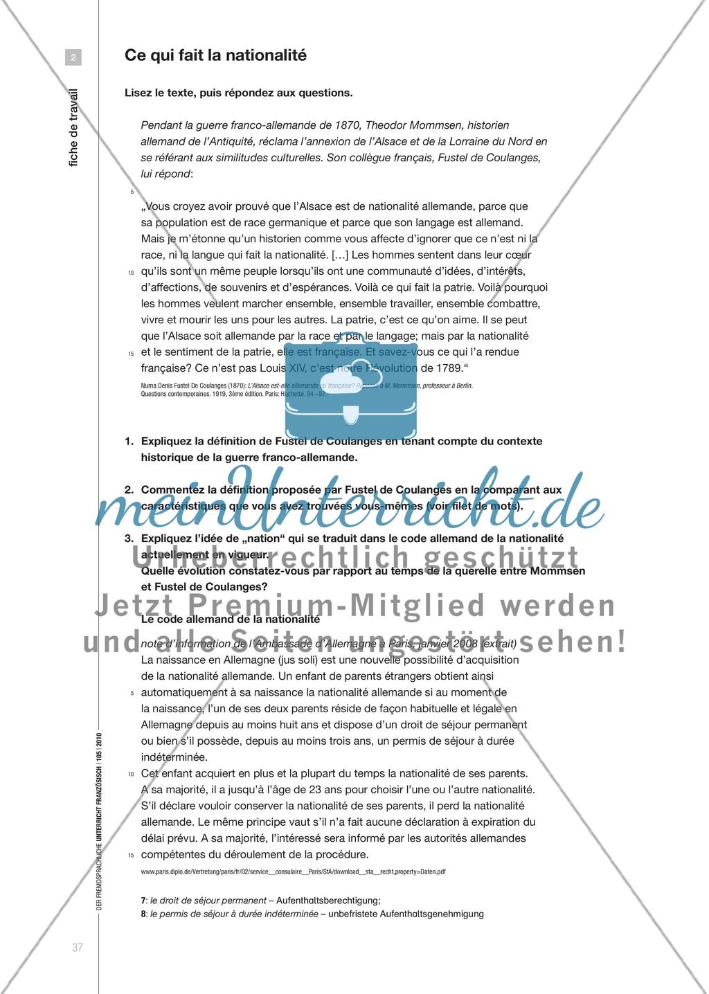 „Die Nation“ = „la Nation“? - Begriffe im historischen Kontext vergleichen Preview 6