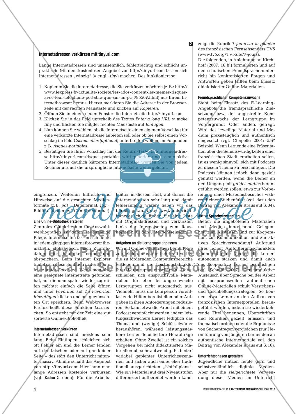 Le français en ligne - Neue Chancen und Herausforderungen digitaler Medien Preview 3