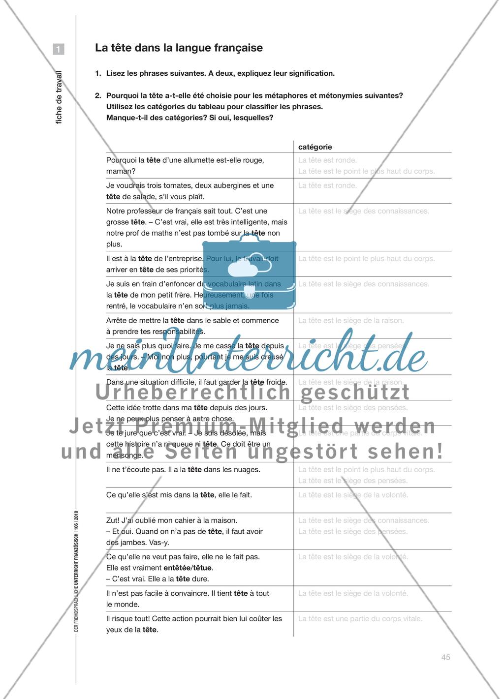 «Il a la tête dans les nuages!» - Mit Metaphern den Wortschatz erweitern und Sprachbewusstsein aufbauen Preview 2