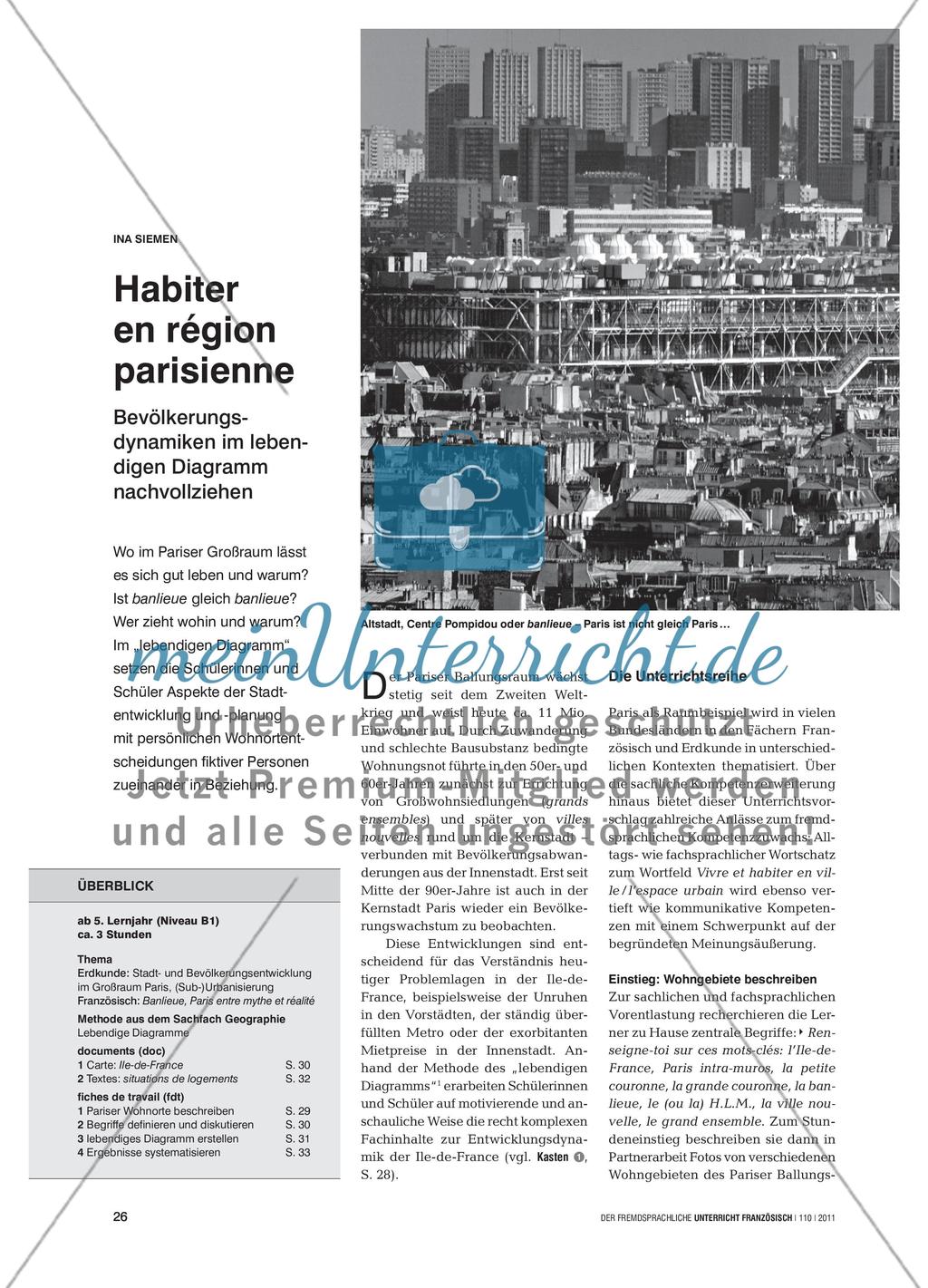 Habiter en région parisienne - Bevölkerungsdynamiken im lebendigen Diagramm nachvollziehen Preview 1