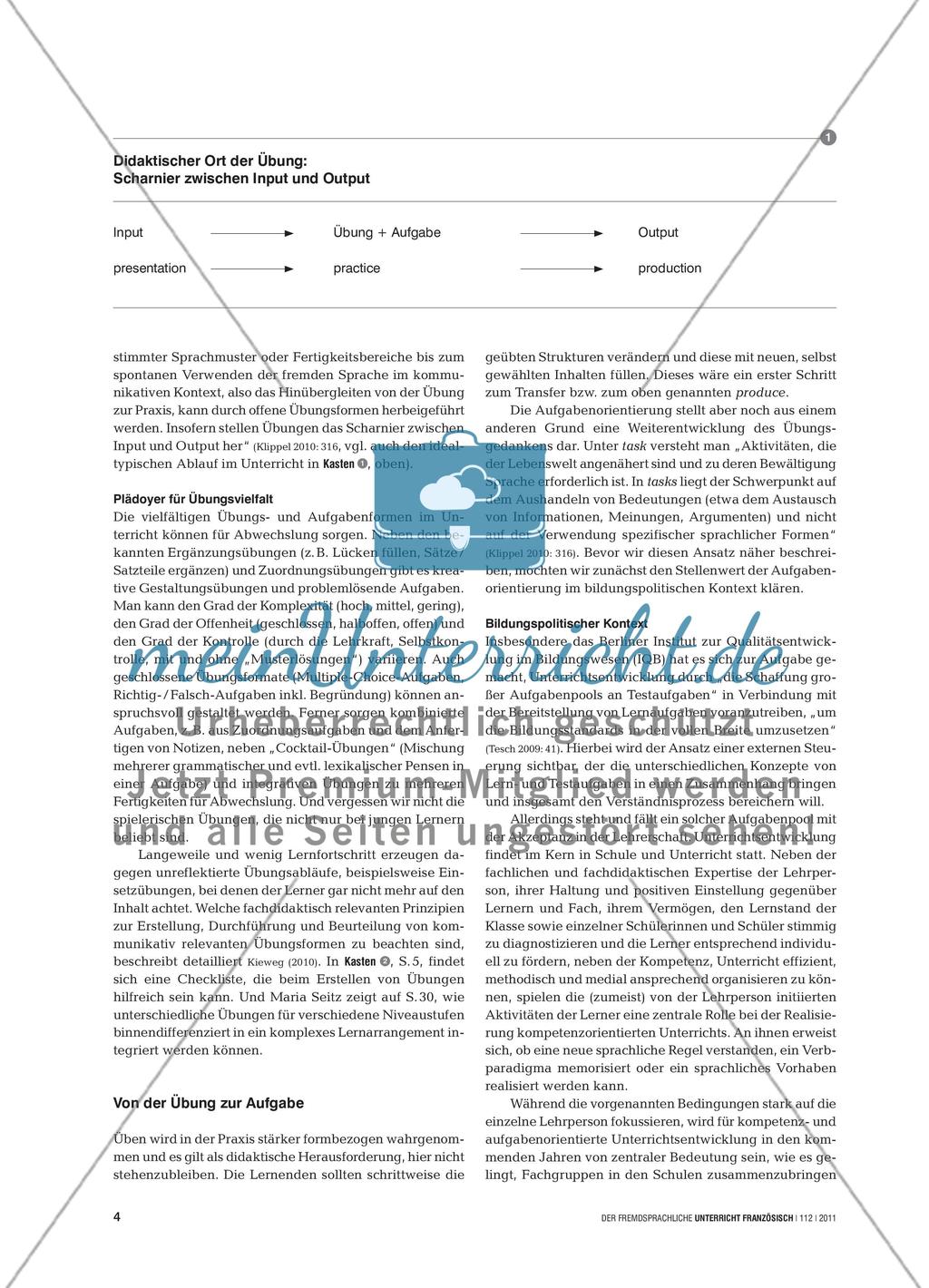 La tâche: von der Übung zur Aufgabe - Kompetenzentwicklung und Aufgabenorientierung Preview 3
