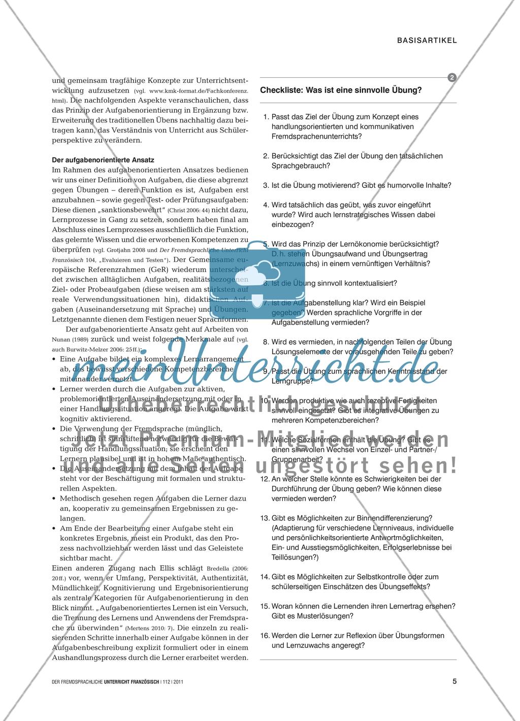 La tâche: von der Übung zur Aufgabe - Kompetenzentwicklung und Aufgabenorientierung Preview 4