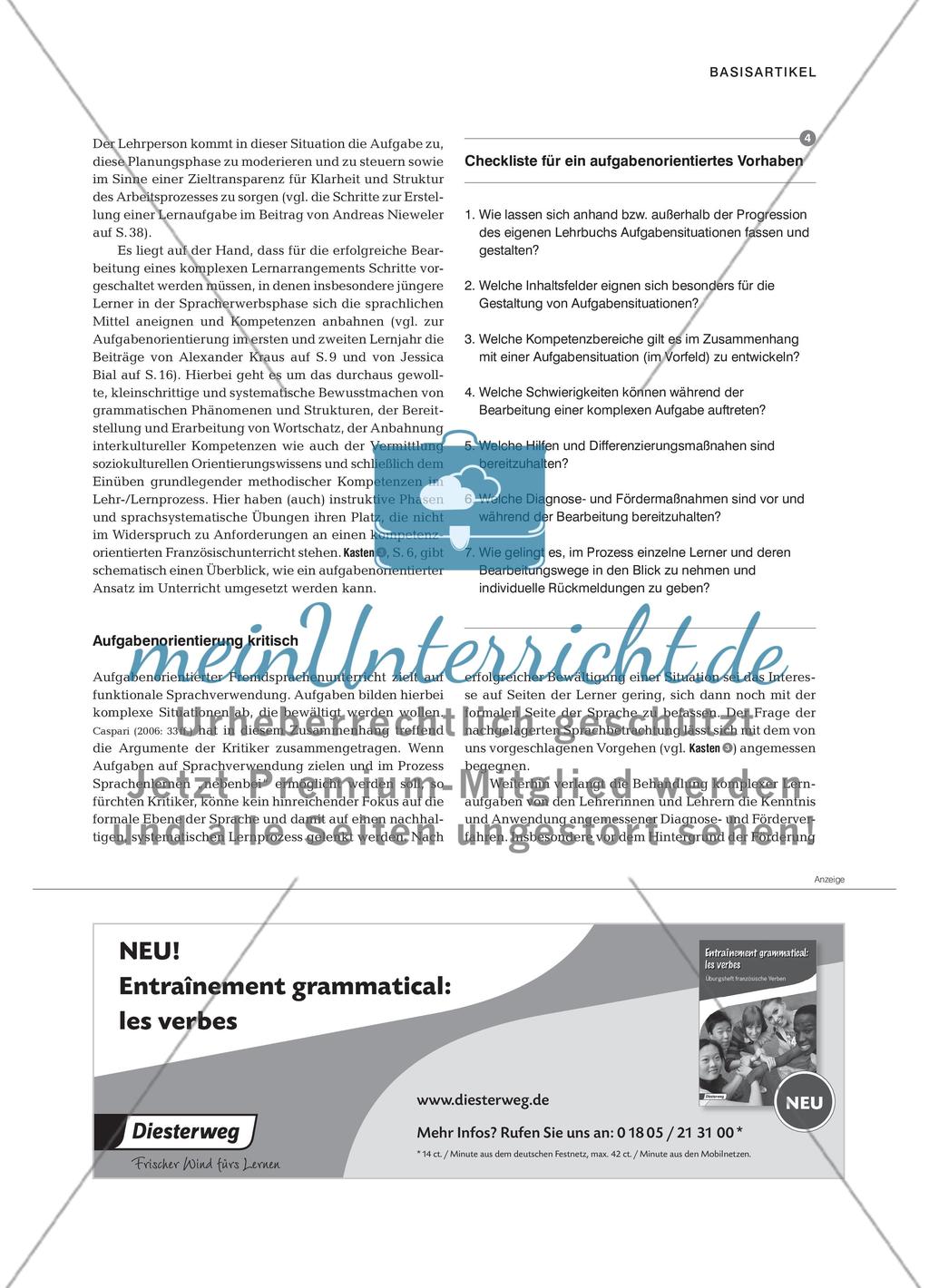 La tâche: von der Übung zur Aufgabe - Kompetenzentwicklung und Aufgabenorientierung Preview 6