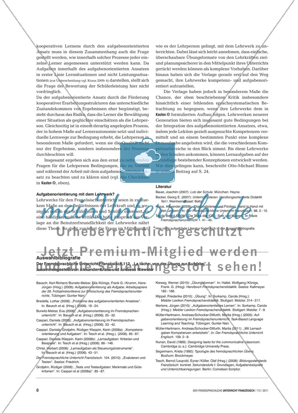 La tâche: von der Übung zur Aufgabe - Kompetenzentwicklung und Aufgabenorientierung Preview 7