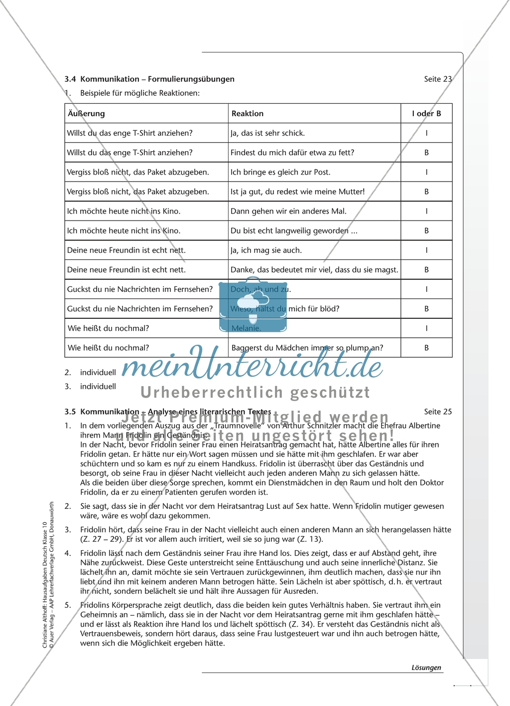 Kommunikation: die Inhalts- und Beziehungsebene und Formulierungsübungen. Arbeitsmaterial mit Erläuterungen Preview 4