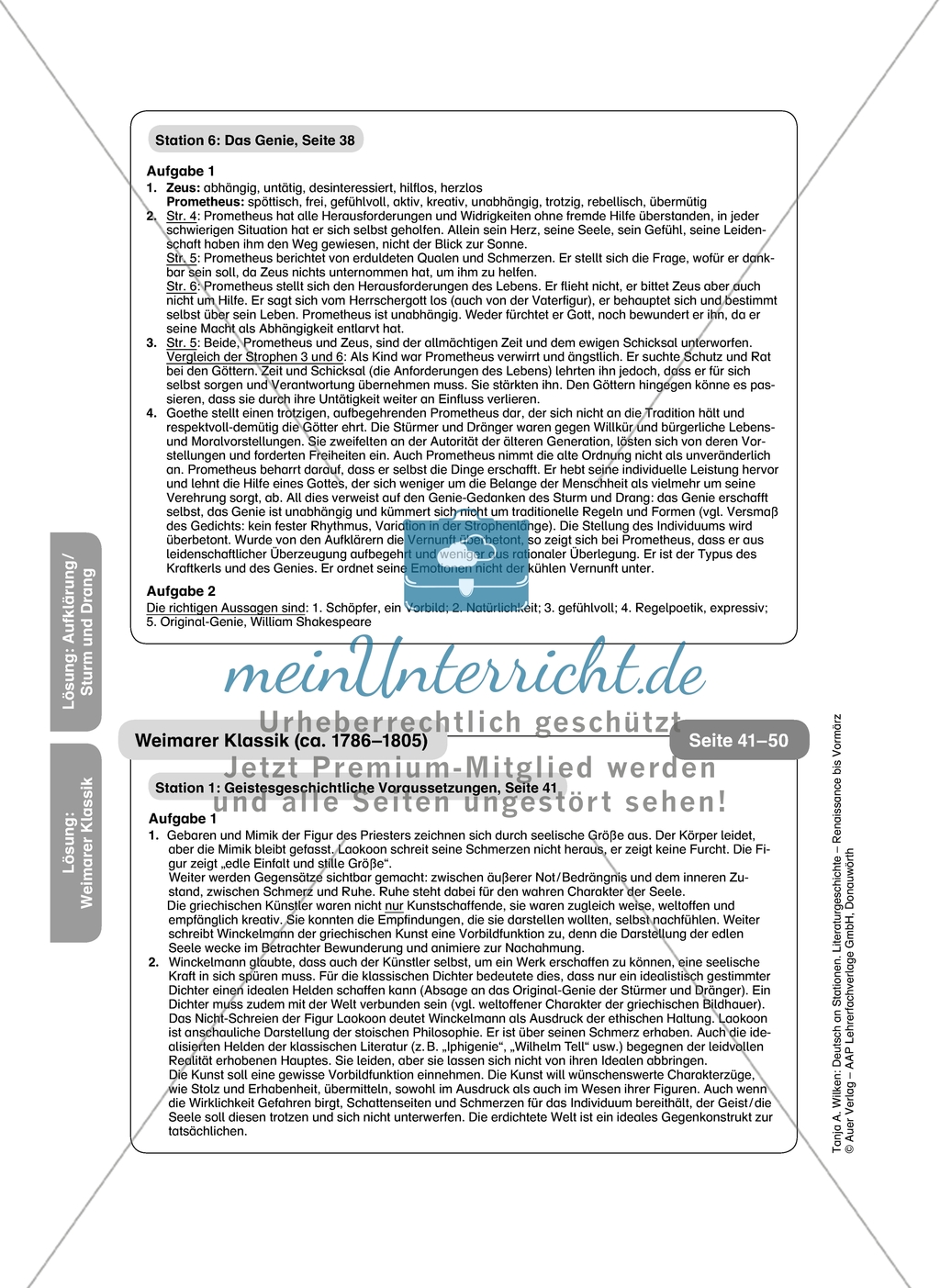 Aufklärung / Sturm und Drang: Das Genie. Arbeitsmaterial mit Erläuterungen Preview 4