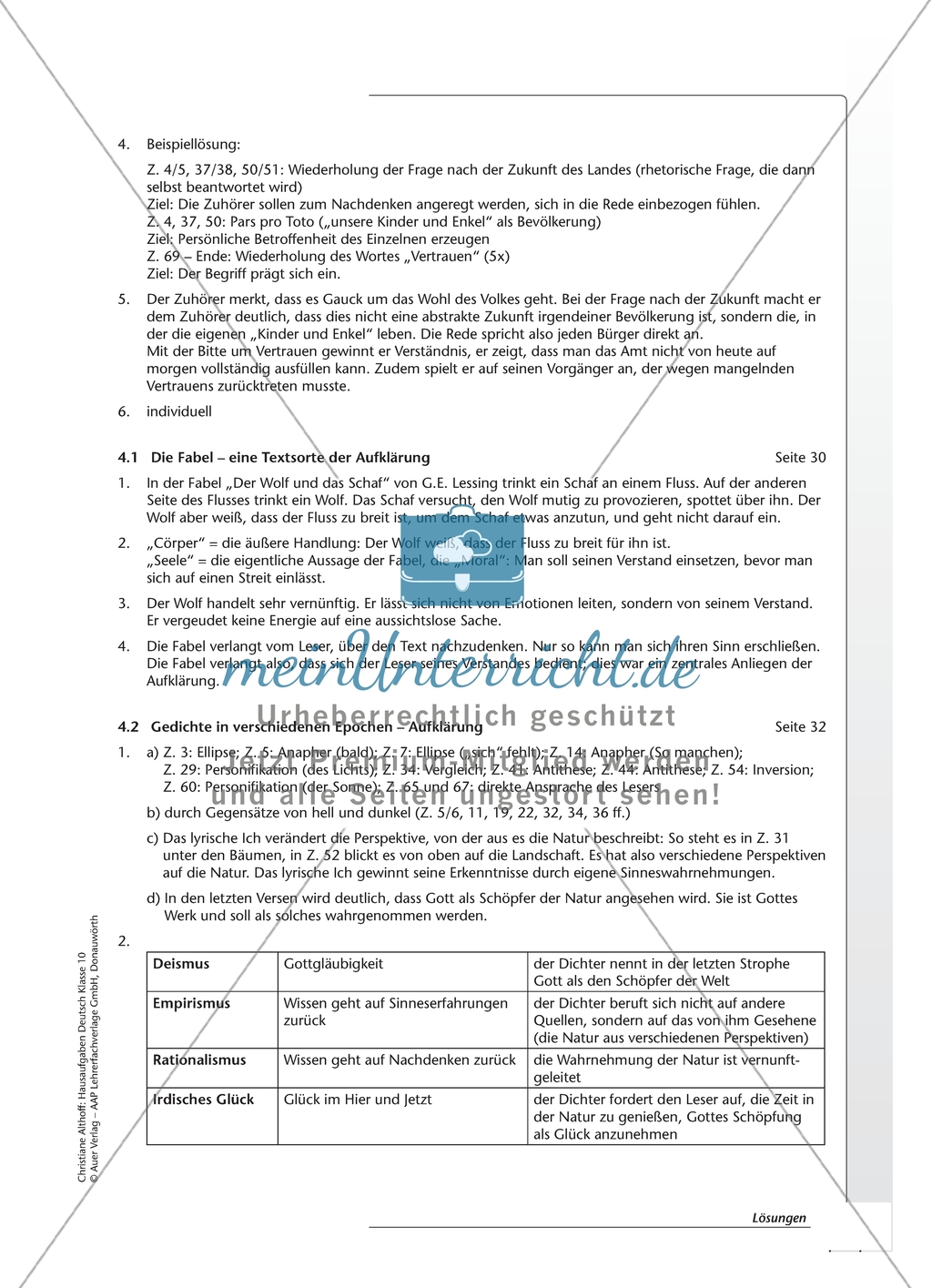 Die Fabel - eine Textsorte der Aufklärung: Arbeitsmaterial mit Erläuterungen Preview 2
