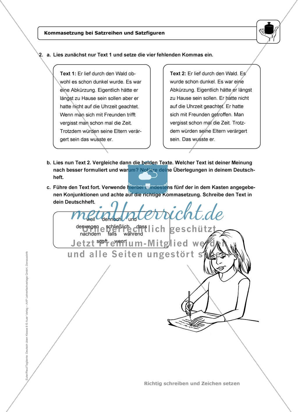 Kommasetzung bei Satzreihen und Satzfiguren: Einführung und Aufgaben mit Lösungen Preview 4