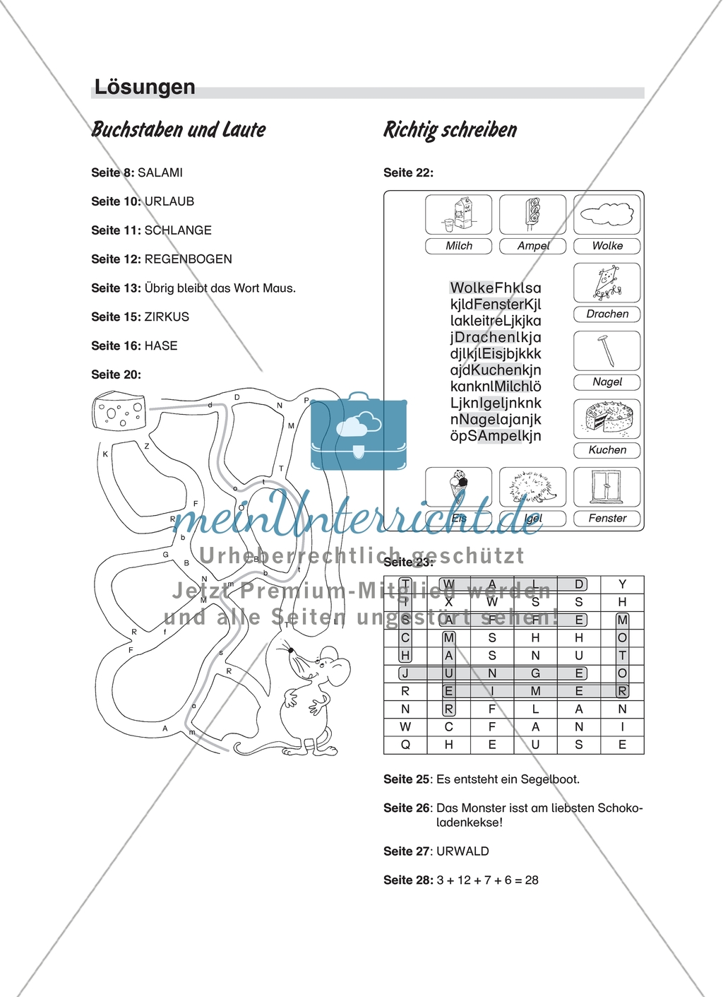 Laut-Buchstaben-Zuordnung: Selbstkontrollaufgaben Preview 5