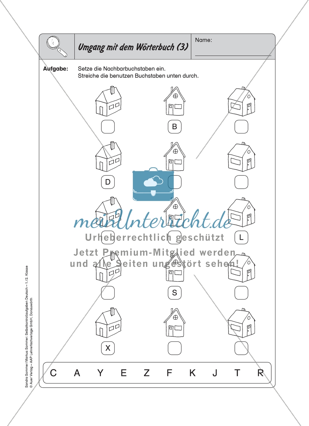 Umgang mit dem Wörterbuch: Selbstkontrollaufgaben Preview 3
