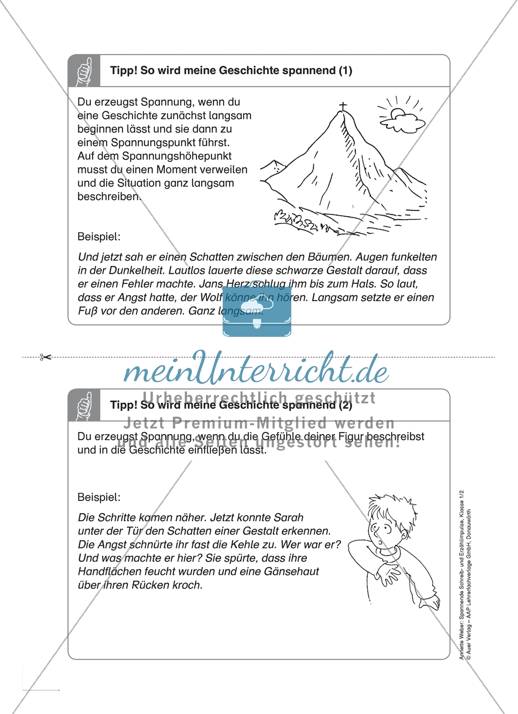 Hinweise zum Schreiben von Geschichten: Karteikarten Preview 3