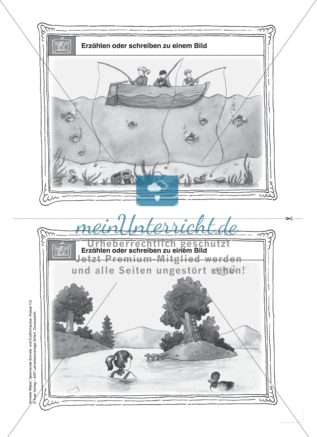 Erzählen oder schreiben zu dem Höhepunkt oder Schluss einer Geschichte: Karteikarten mit Impulsen Preview 10