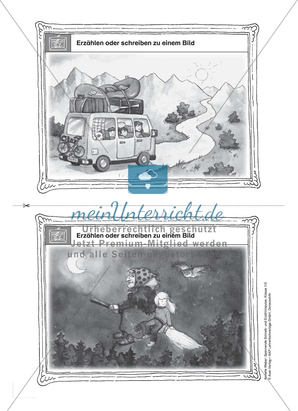 Erzählen oder schreiben zu dem Höhepunkt oder Schluss einer Geschichte: Karteikarten mit Impulsen Preview 9