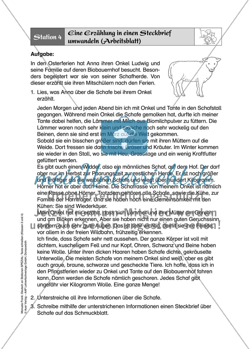 Deutsch an Stationen: SPEZIAL Texte schreiben 3-4 Preview 10