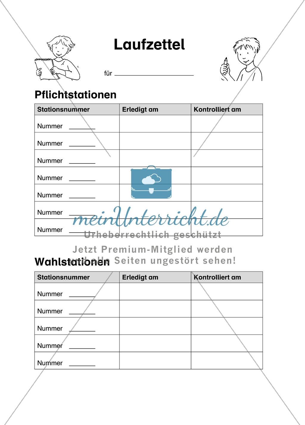 Stationenlernen zum Thema