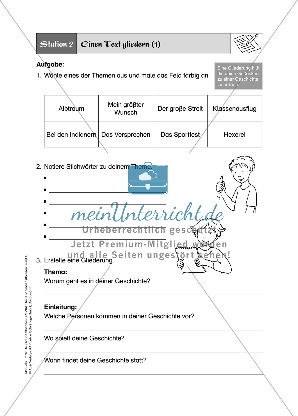 Stationenlernen zum Thema