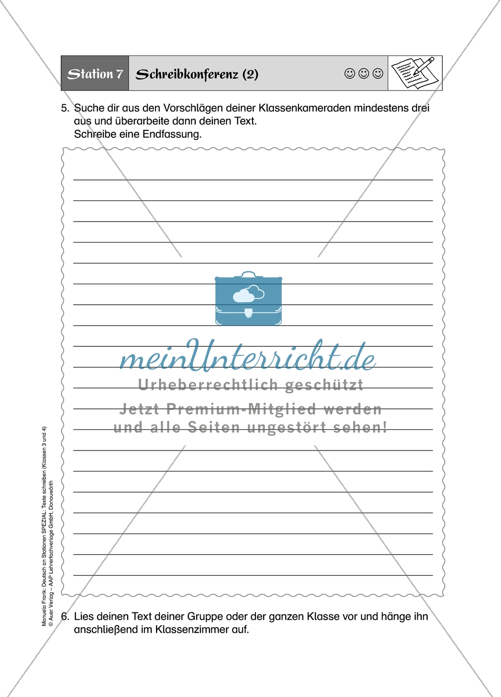 Schreibkonferenz: Arbeitsmaterial Preview 2