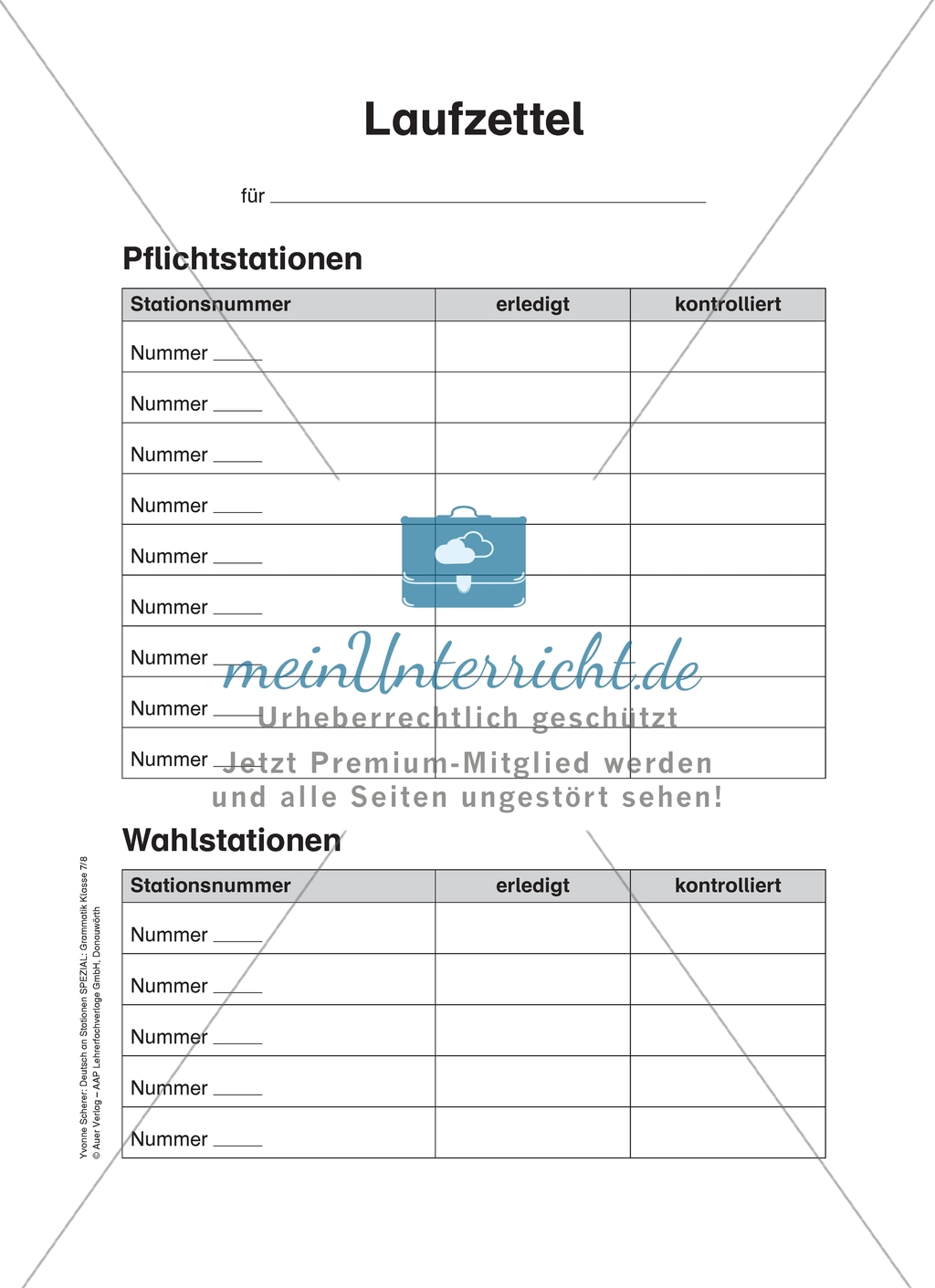 Stationenlernen zum Thema