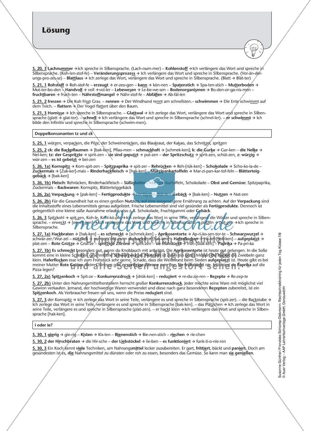 Längenmarkierung: i oder ie? Arbeitsmaterial mit Lösungen Preview 2