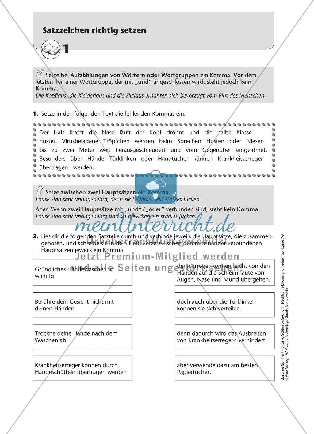 Satzzeichen richtig setzen: Arbeitsmaterial mit Lösungen Preview 1