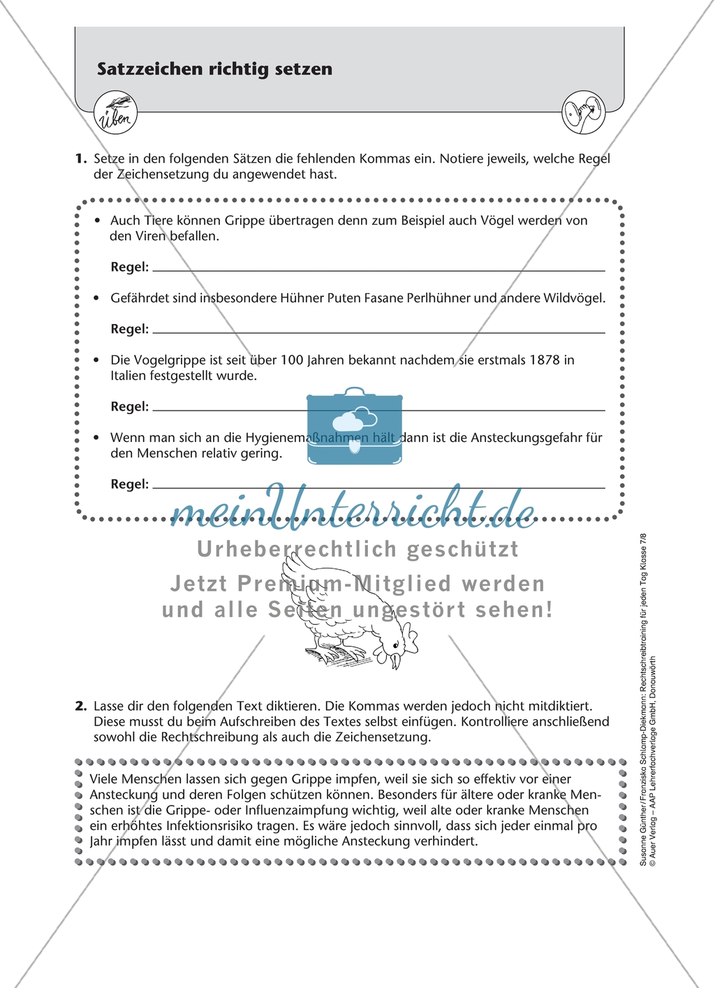 Satzzeichen richtig setzen: Arbeitsmaterial mit Lösungen Preview 3