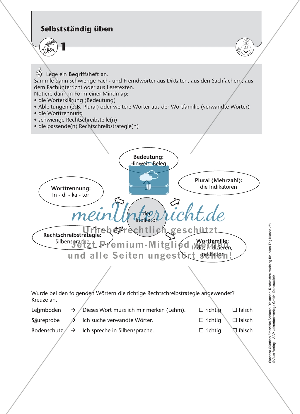 Rechtschreibstrategien selbstständig üben: Arbeitsmaterial mit Lösungen Preview 1