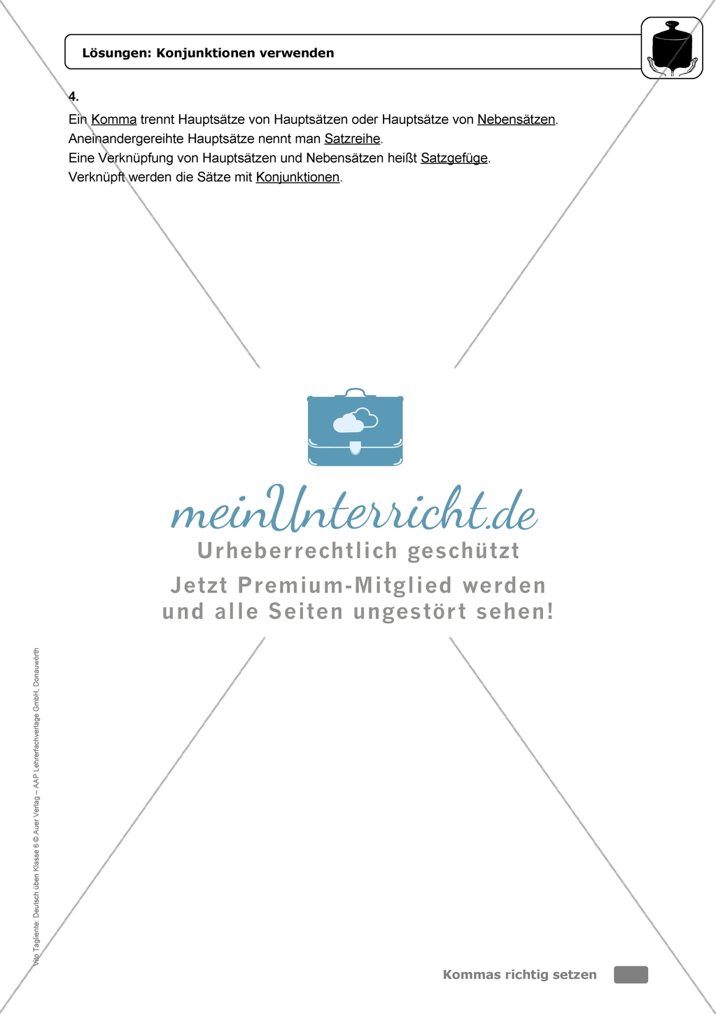 Konjunktionen verwenden: Einführung mit Übungen und Lösungen Preview 11