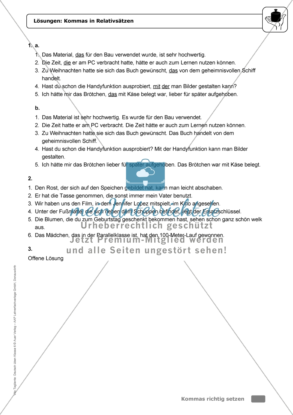Kommas in Relativsätzen: Einführung mit Übungen und Lösungen Preview 4