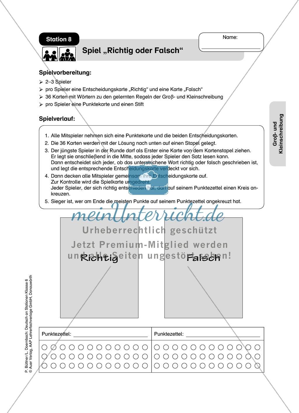 Groß- und Kleinschreibung: Titel, Eigenname, Herkunft und feste Begriffe. Arbeitsmaterial mit Lösungen Preview 1